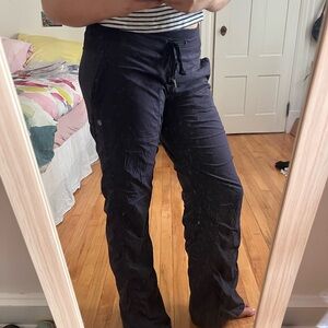 lululemon athletica Black Track Pants Drawstring Waist